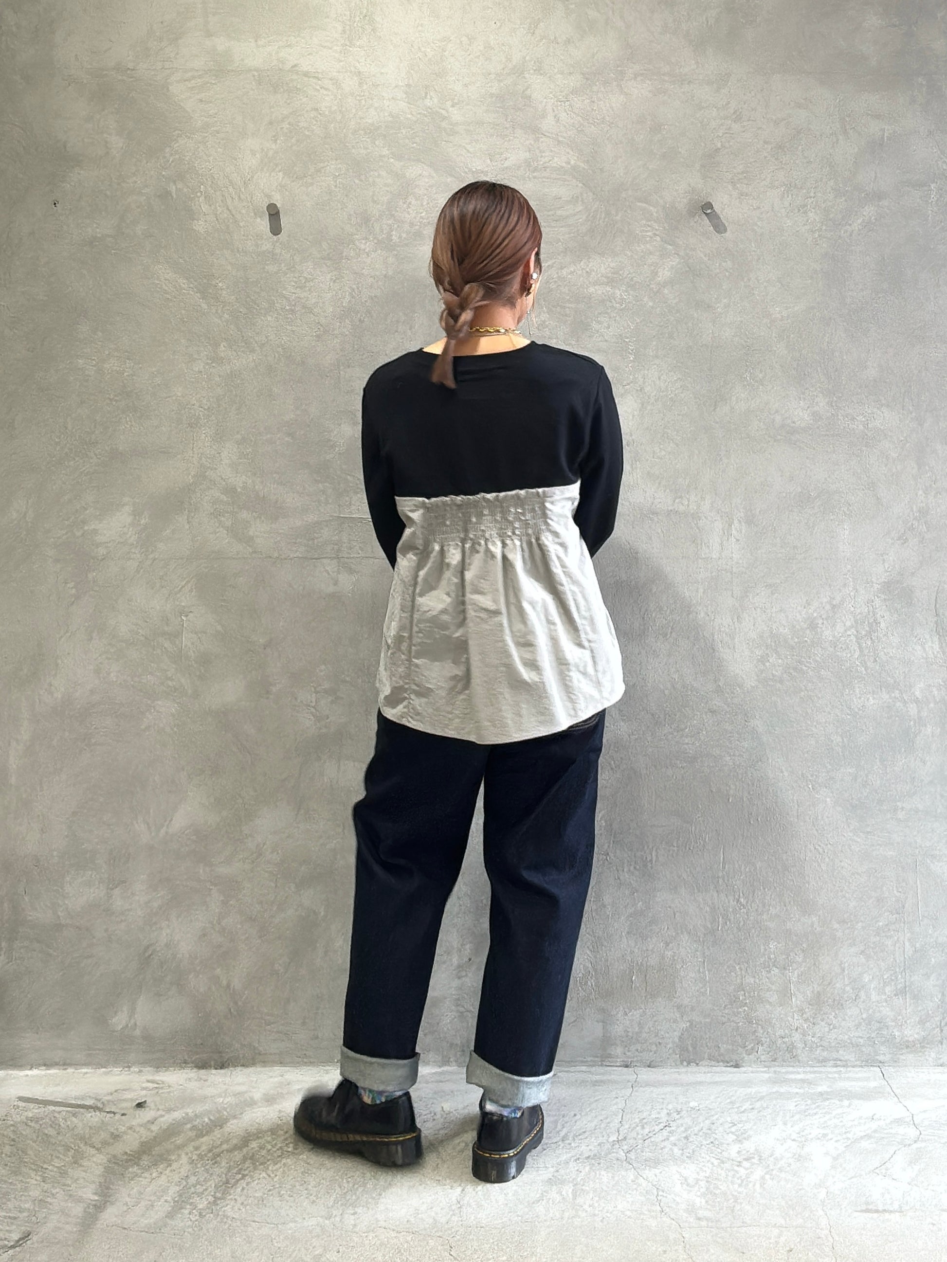 フリル切替スウェット