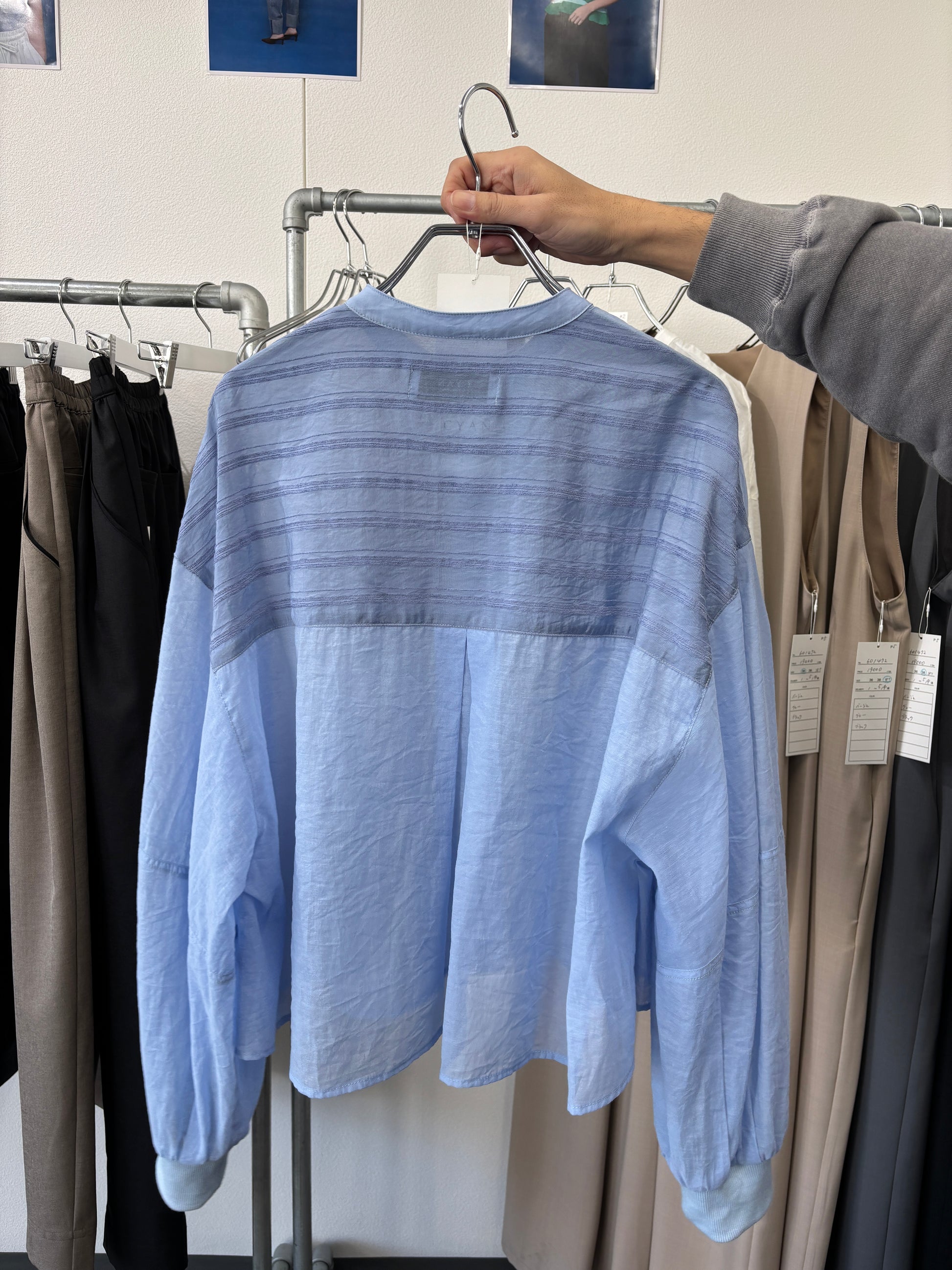 【予約販売】ソフトオーガンリブショートシャツ／601457／CYAN tokyo／2026 SS#2