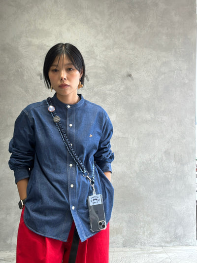 ⭐︎コラボ【予約販売】Denim・デニムカラー／2wayパラコードスマホショルダー／ネオホイップウェーブ／受注生産