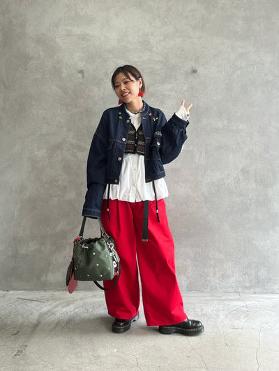 ジャガードVネックベスト／#8642701／LE MÉLANGE／2026 AW #1