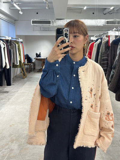 受付終了【予約⚡︎販売】刺繍クルーネックジャケット／#8643804／LE MÉLANGE／2026 AW #1