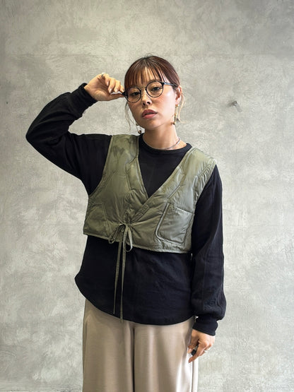 異素材ミックスカットソー／Dignite collier