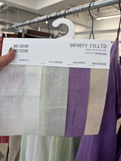 受付終了【予約販売】メタルビーズリネンコットンシャツ／8613209／LE MÉLANGE