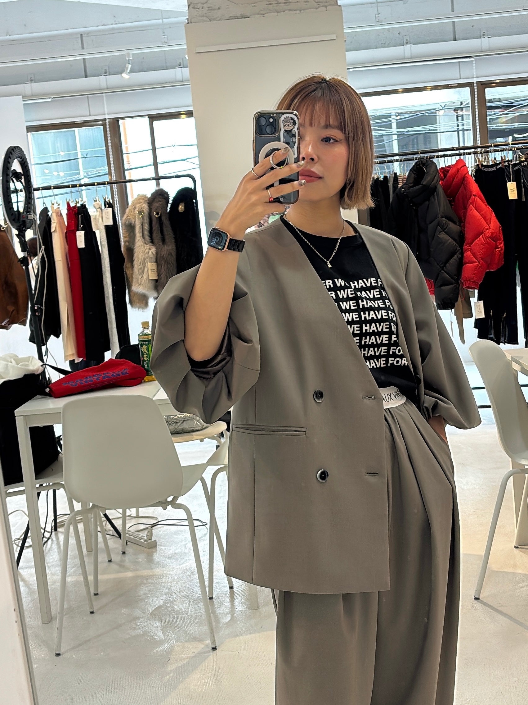 【予約⚡︎販売】バルーンスリーブノーカラーJK／MG JK-26088-A／MARGAUX VINTAGE／2026 AW＃1