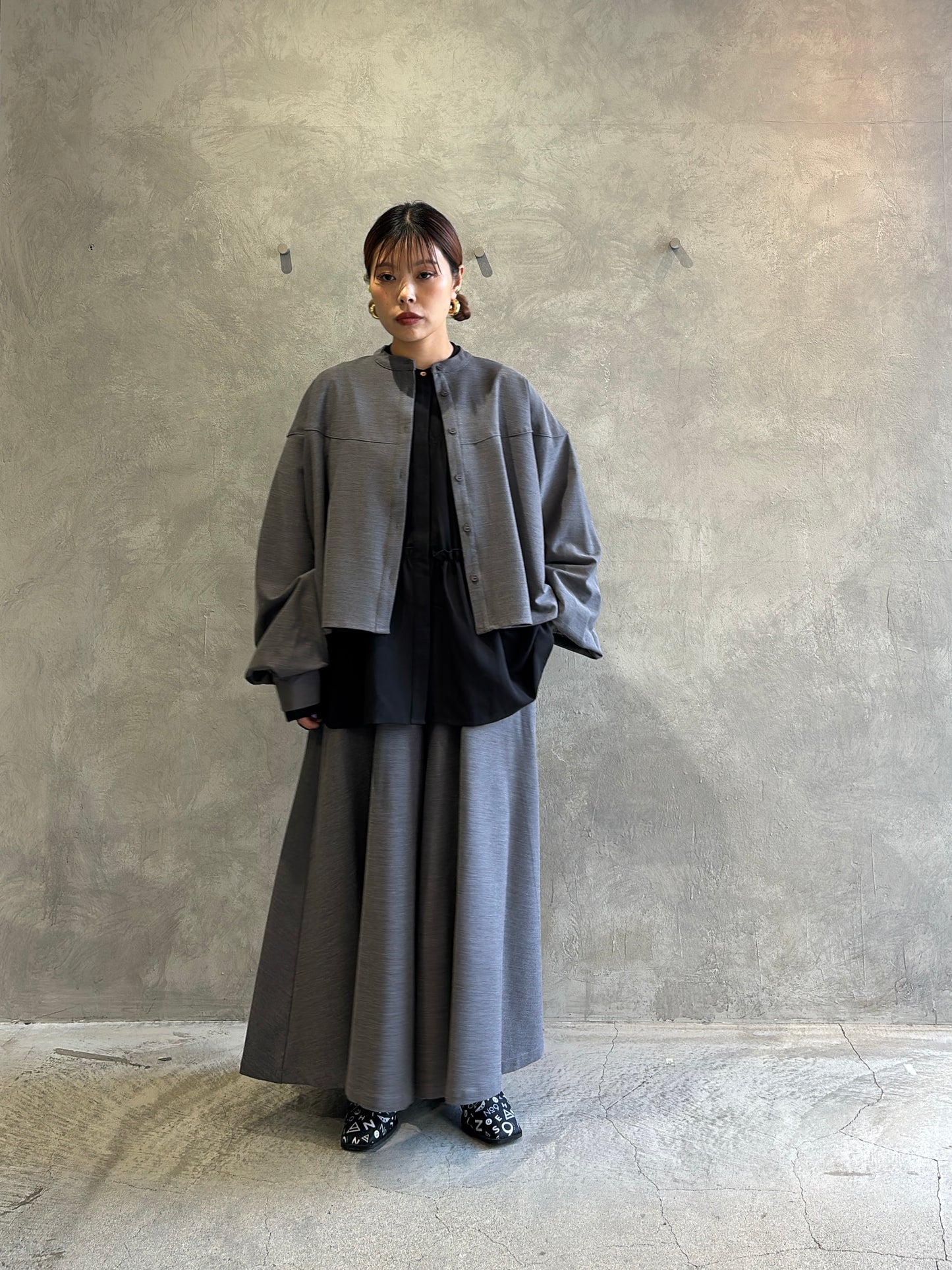 ラウンドヨークガウチョパンツ／CYAN tokyo