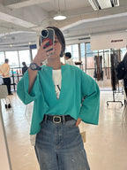 【予約⚡︎販売】裏毛スキッパーPO／MG CT - 27025 - S／MARGAUX VINTAGE／2027 PRE SPRING COLLECTION