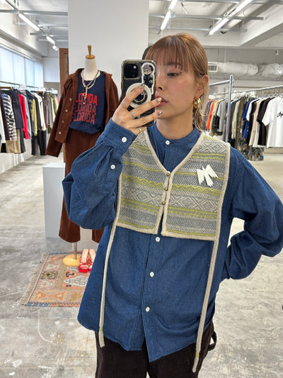 受付終了【予約⚡︎販売】ジャガードVネックベスト／#8642701／LE MÉLANGE／2026 AW #1