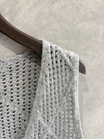 透かしアーガイルニットベスト／CYAN tokyo