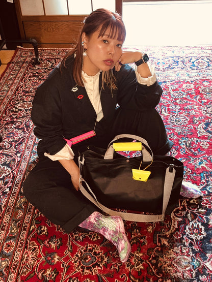 【予約販売】グレー×ブラック（本体：ブラック）／FACTORY OMOTO／BASIC TOTE