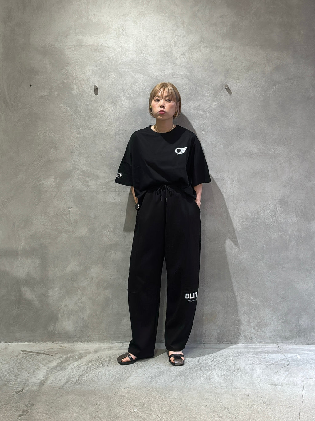 ショート丈ドライタッチTシャツ／No.9-the Nines-