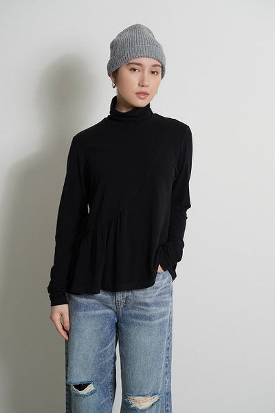 【予約⚡︎販売】アシメギャザーワームタートル／604506／CYAN tokyo／2026 AW#1