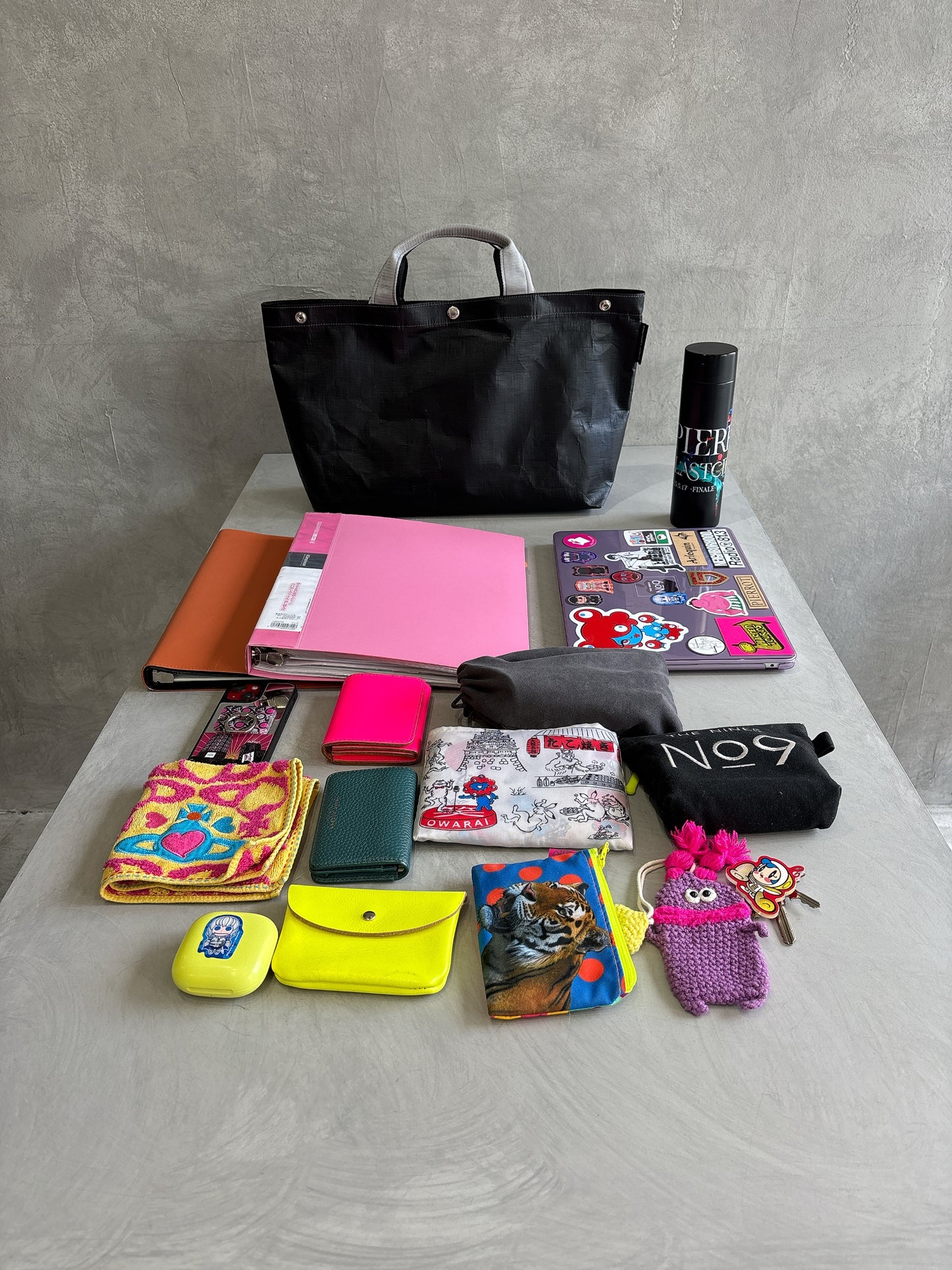 【予約販売】ブルー×チャコール（本体：ホワイト）／FACTORY OMOTO／BASIC TOTE