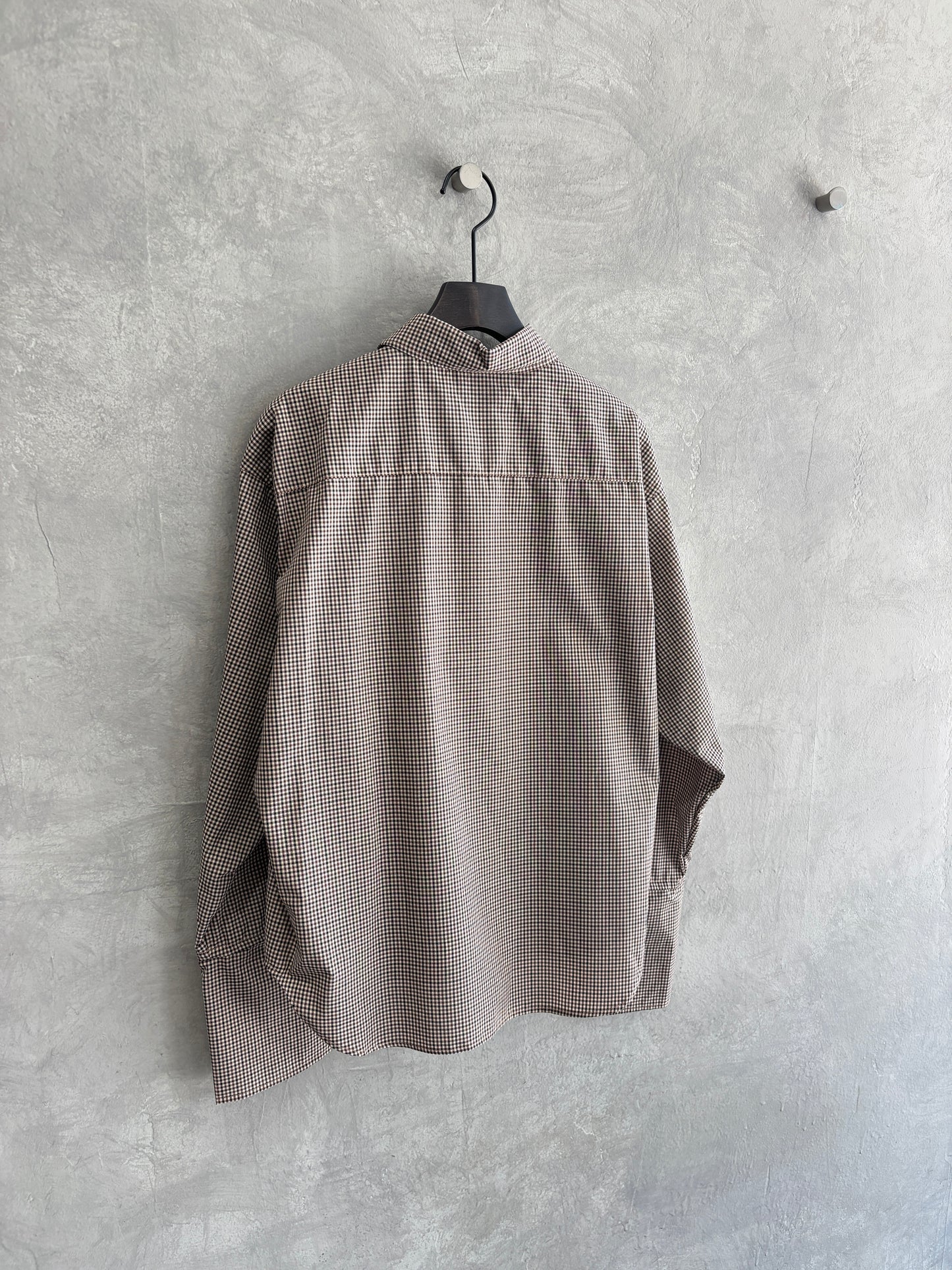 タイ付きチェックシャツ／LE MÉLANGE