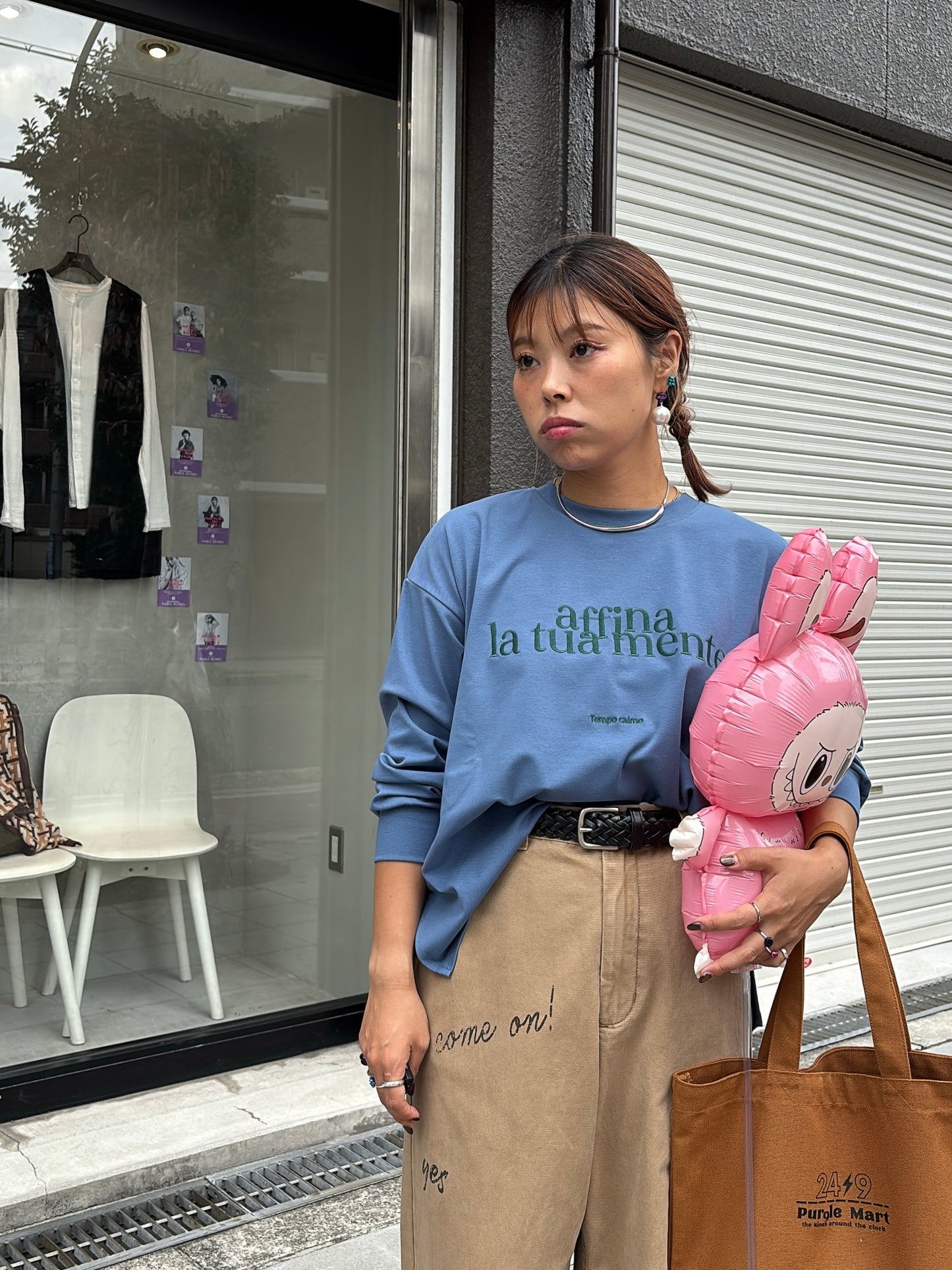 刺繍ロゴカットソー／Anna Kerry