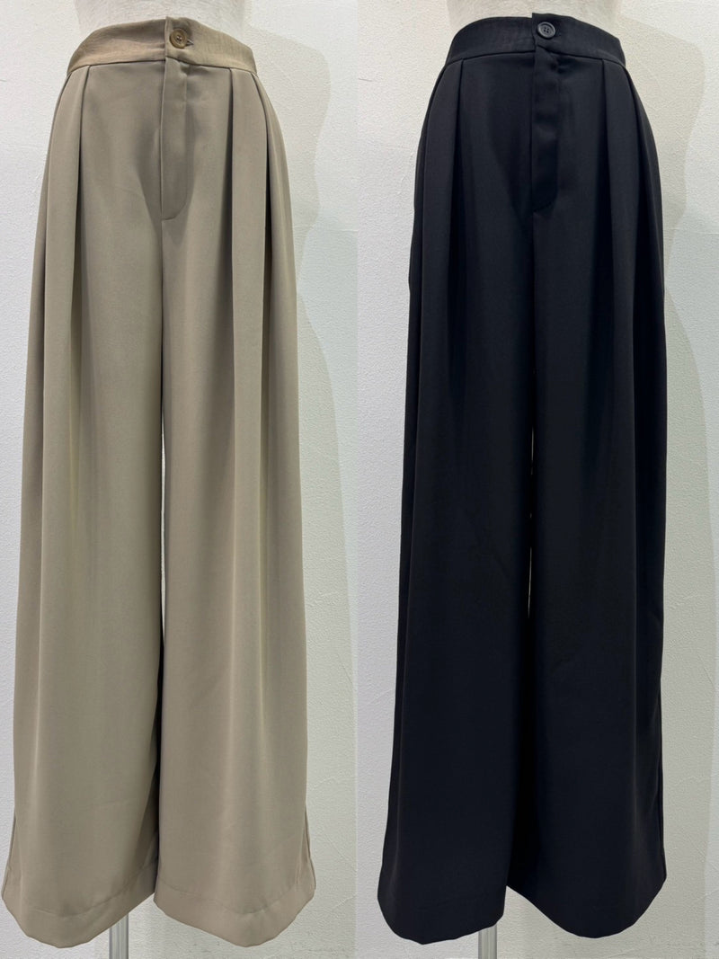 【予約⚡︎販売】インプリーツジョーゼットワイドパンツ／604496／CYAN tokyo／2026 AW#1