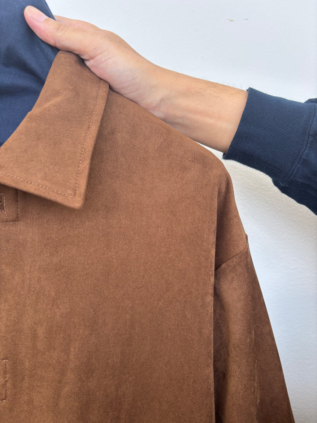 受付終了【予約販売】ECOスウェードシャツジャケット／8613801／LE MÉLANGE