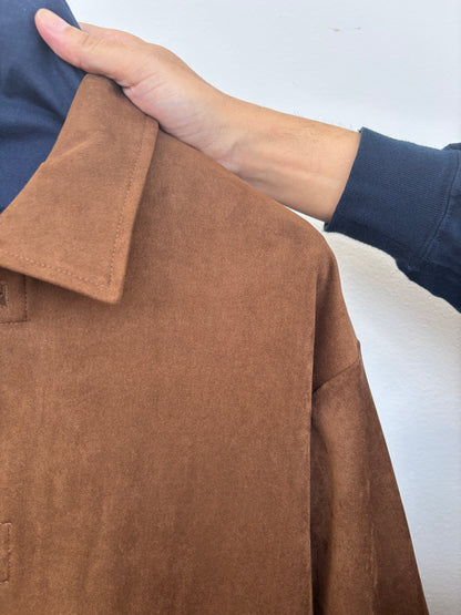 受付終了【予約販売】ECOスウェードシャツジャケット／8613801／LE MÉLANGE