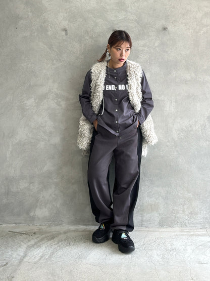 【再入荷】ポンチバイカラーパンツ／palm RICHE