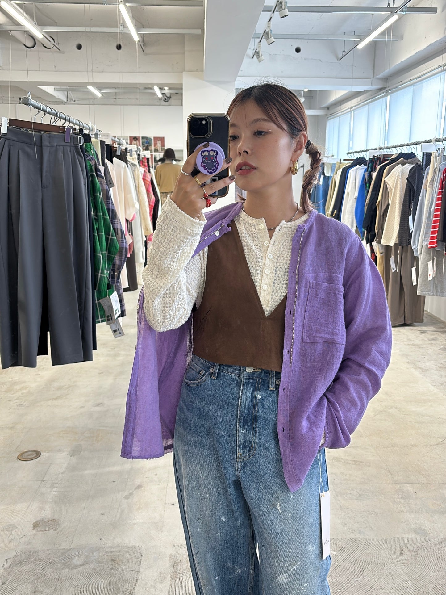 受付終了【予約販売】ECOスウェードベスチェ／8613701／LE MÉLANGE