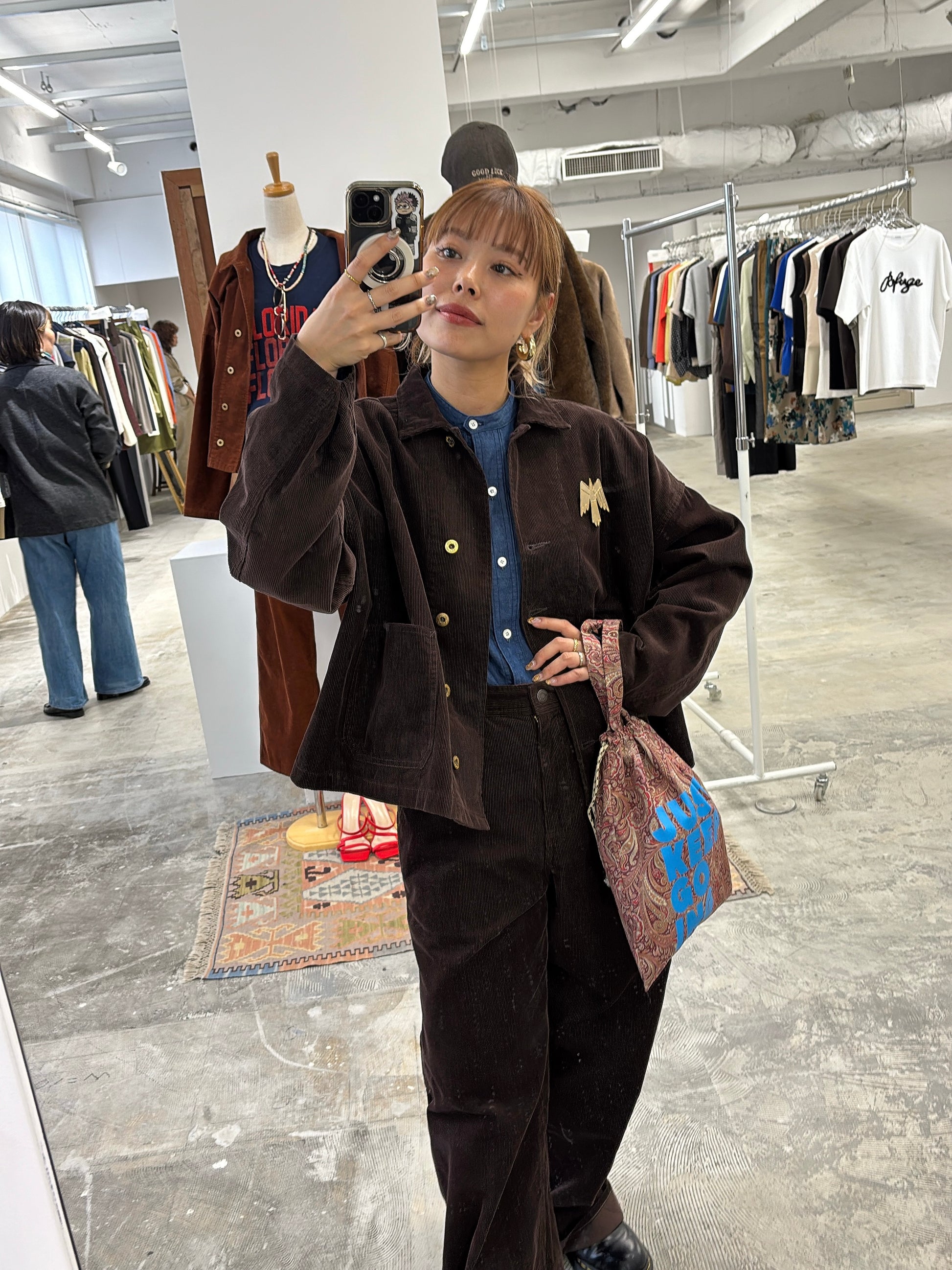 【予約⚡︎販売】スタンドカラーデニムシャツ（スカーフ付き）／#8643203／LE MÉLANGE／2026 AW #1