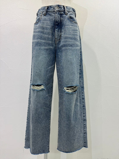 【予約⚡︎販売】クラッシュデニムヴィンテージワイドパンツ／604494／CYAN tokyo／2026 AW#1