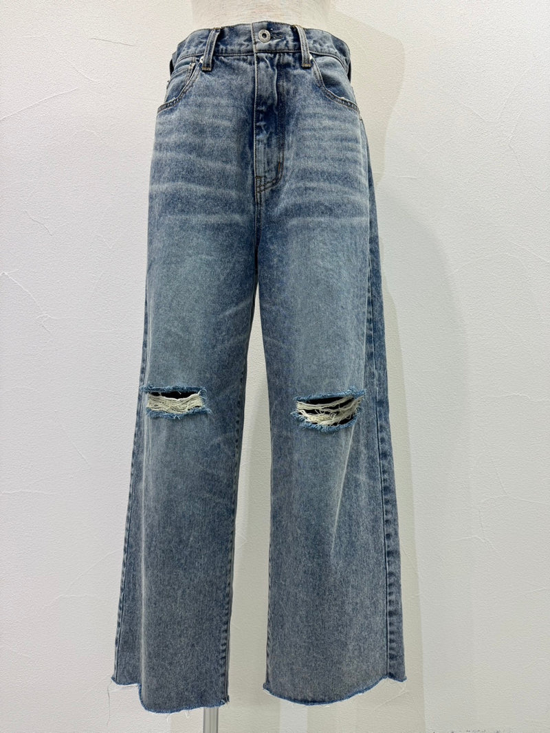 【予約⚡︎販売】クラッシュデニムヴィンテージワイドパンツ／604494／CYAN tokyo／2026 AW#1