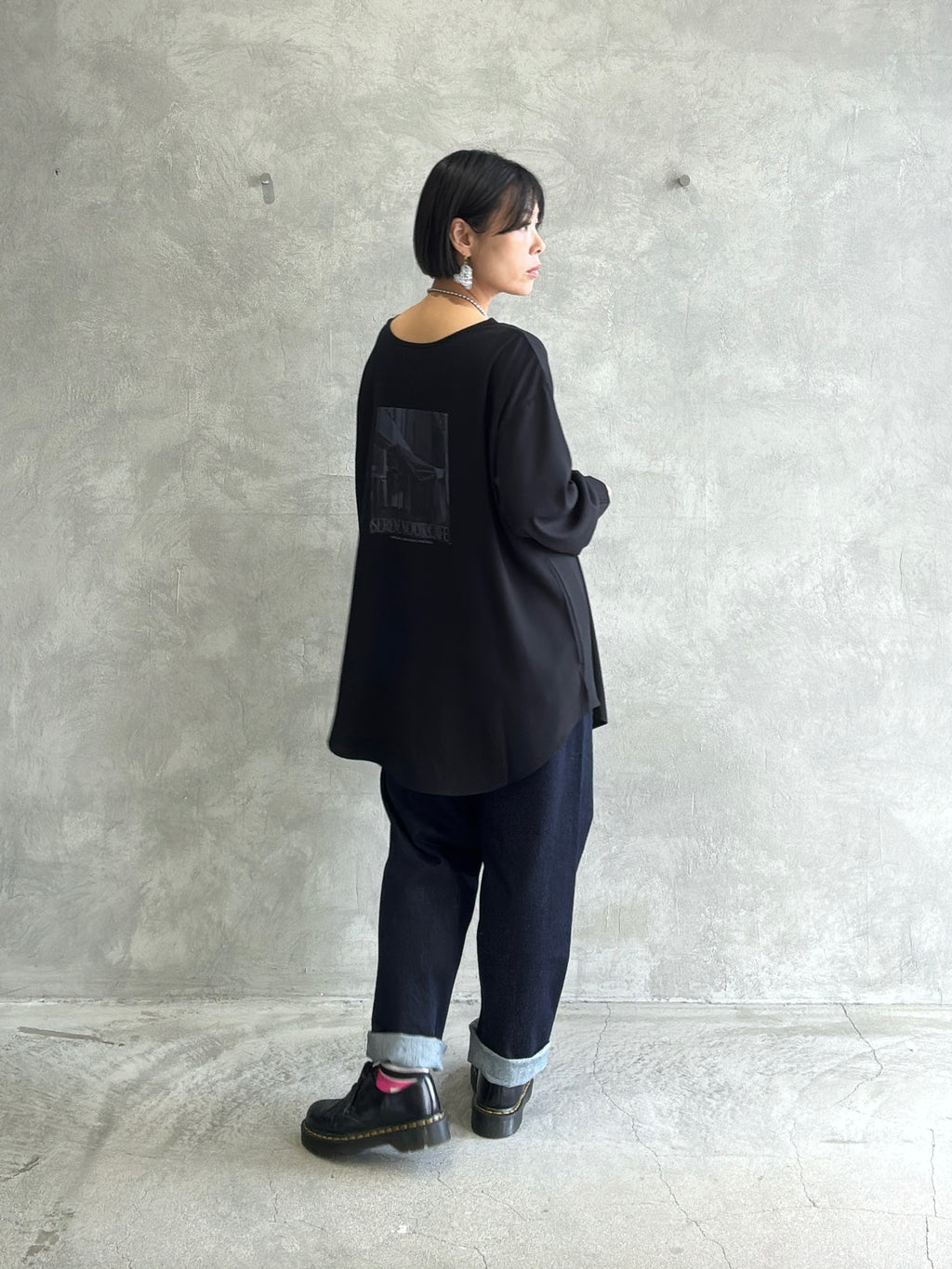 前後2wayフォトプリントロンT／Anna Kerry