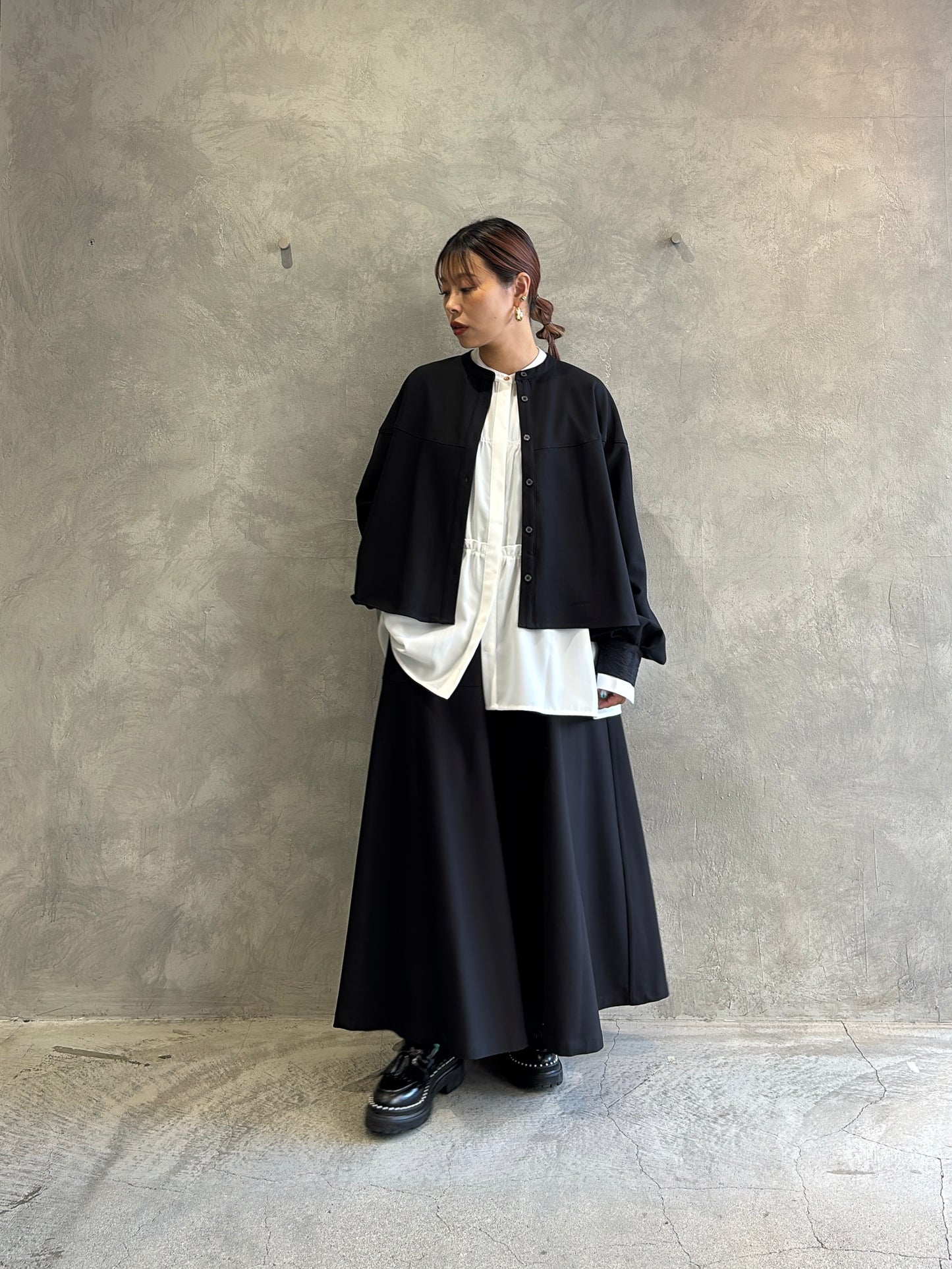 ラウンドヨークガウチョパンツ／CYAN tokyo