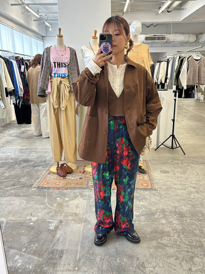 受付終了【予約販売】ECOスウェードシャツジャケット／8613801／LE MÉLANGE