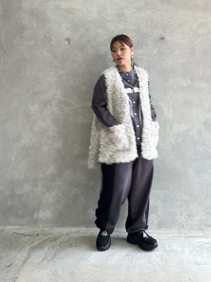 【再入荷】ポンチバイカラーパンツ／palm RICHE