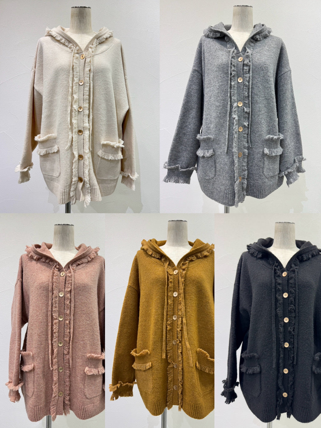 【予約⚡︎販売】トリムフリンジニットフーディ／604508／CYAN tokyo／2026 AW#1
