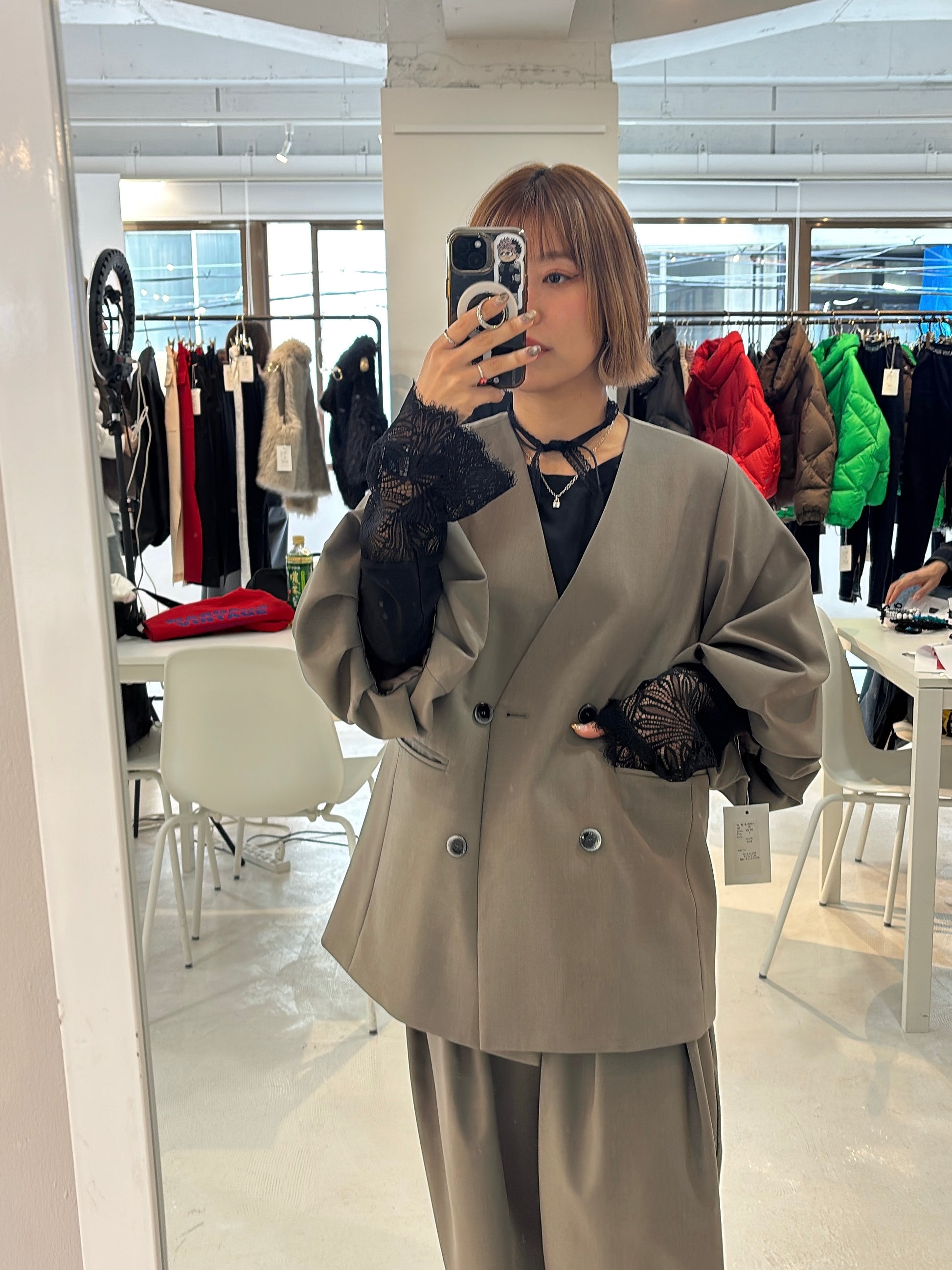 【予約⚡︎販売】バルーンスリーブノーカラーJK／MG JK-26088-A／MARGAUX VINTAGE／2026 AW＃1