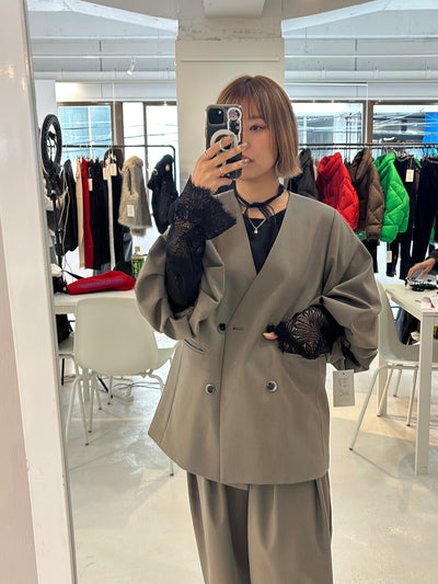 受付終了【予約⚡︎販売】バルーンスリーブノーカラーJK／MG JK-26088-A／MARGAUX VINTAGE／2026 AW＃1