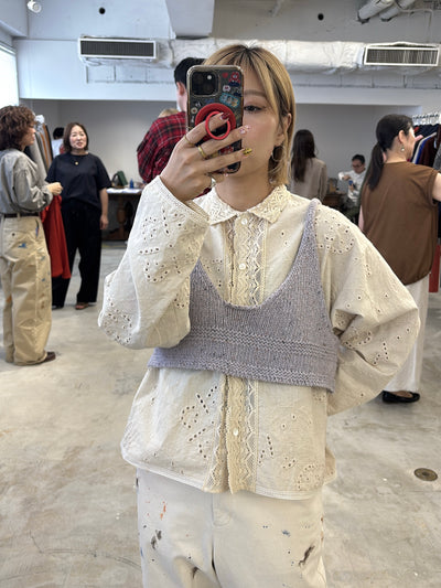 受付終了【予約⚡︎販売】カットワーク刺繍シャツ／8663201／LE MÉLANGE／2026 AW #2
