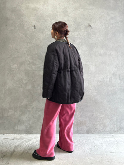 キルティングVネックショートコート／trois