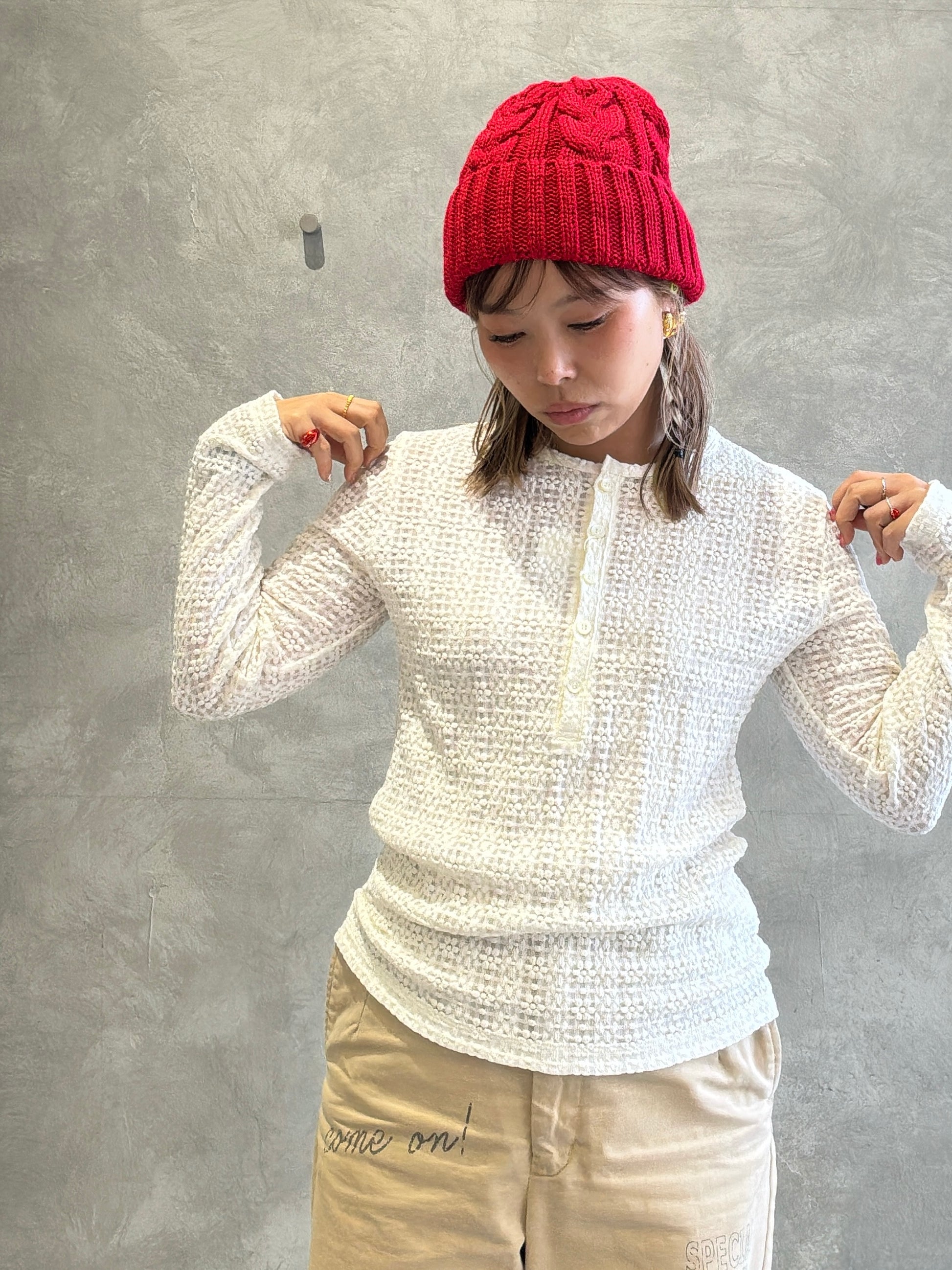 ヘンリーネックカットソー／8611002／LE MÉLANGE