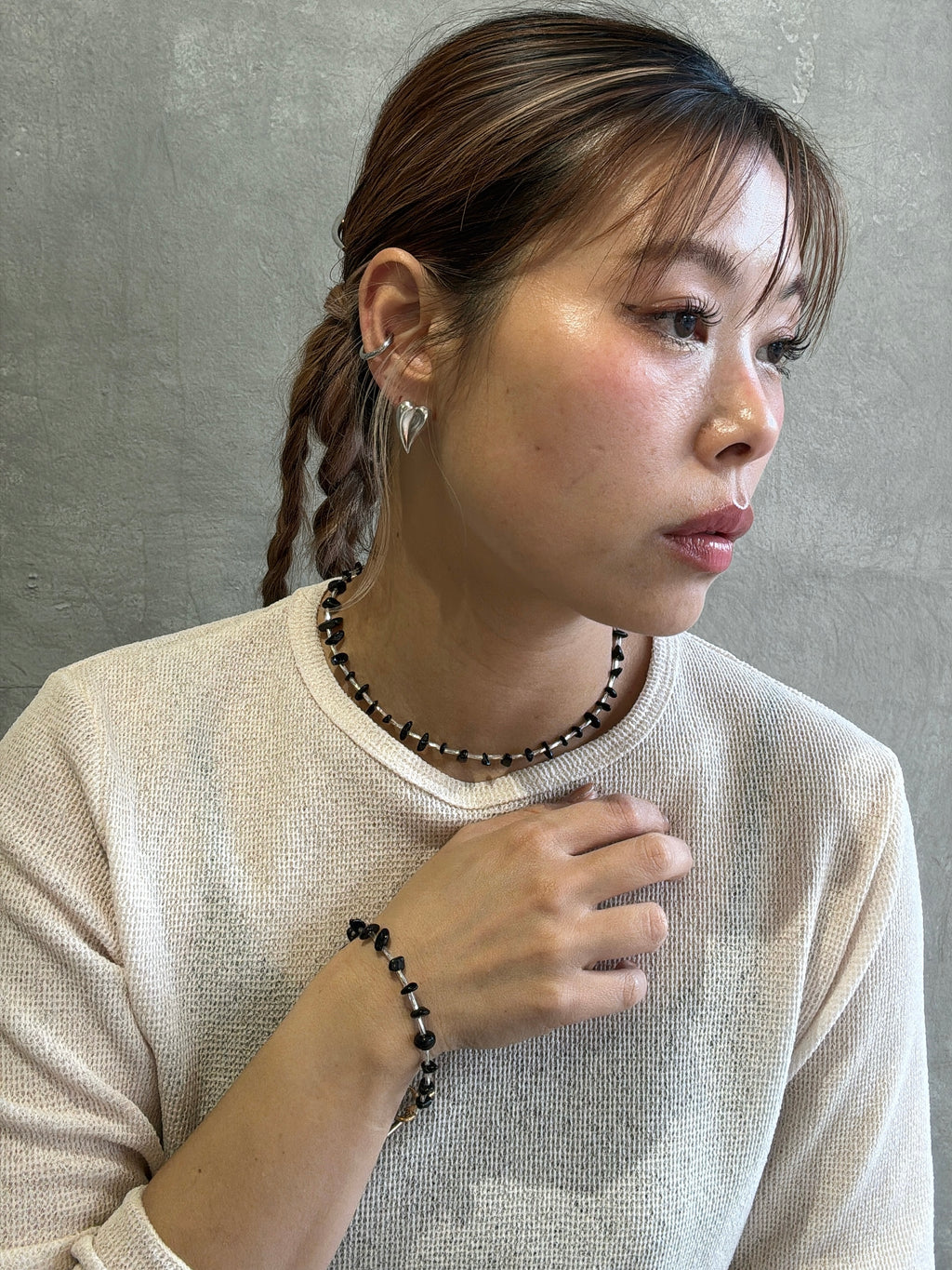 【予約販売】ソリッドハートピアス