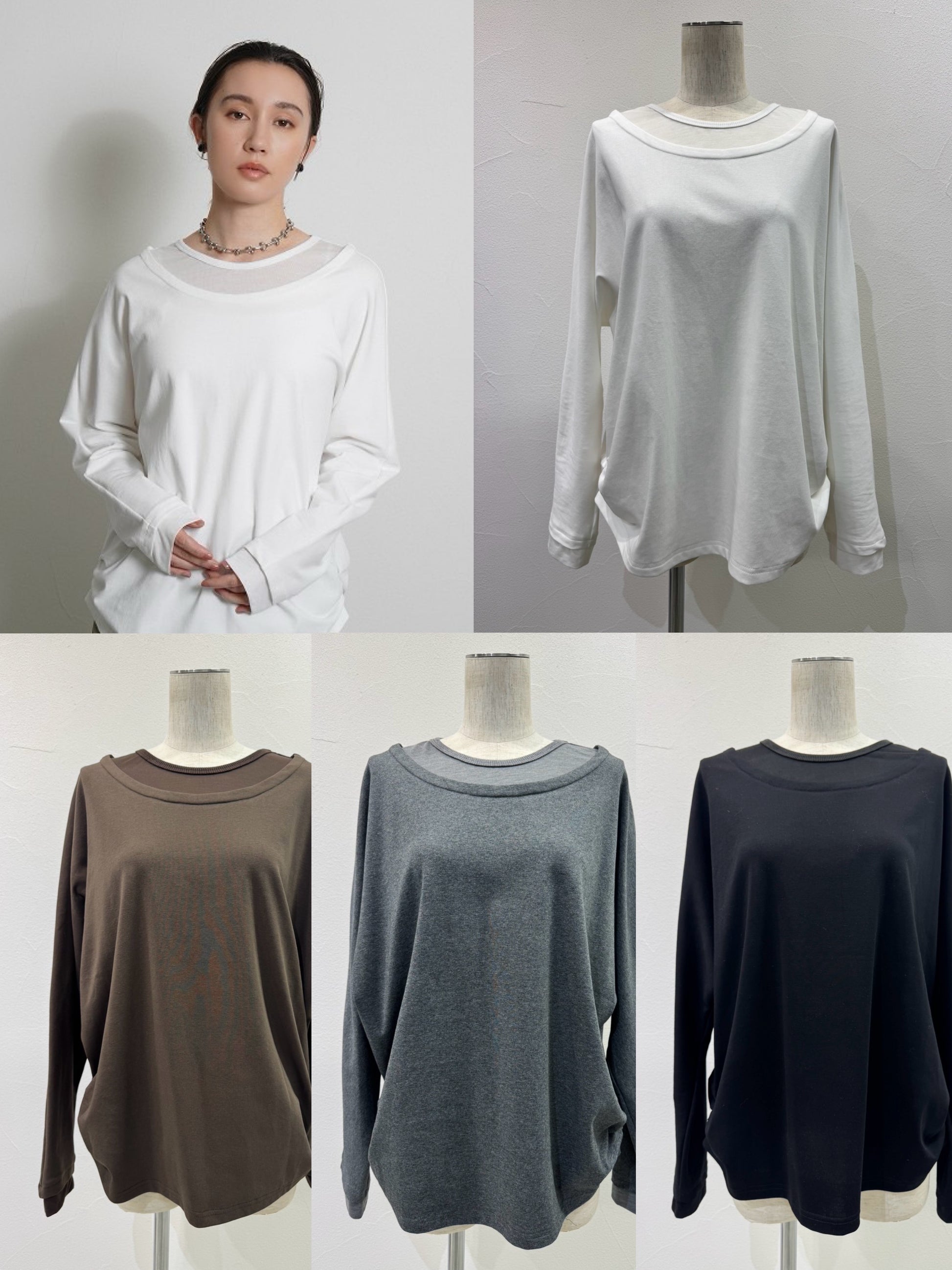 【予約⚡︎販売】レイヤーネックドルマンTOPS／604485／CYAN tokyo／2026 AW#1