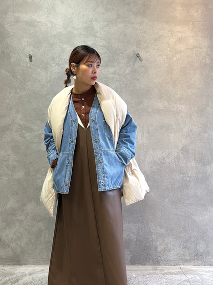 ストールライクダウンベスト／CYAN TOKYO