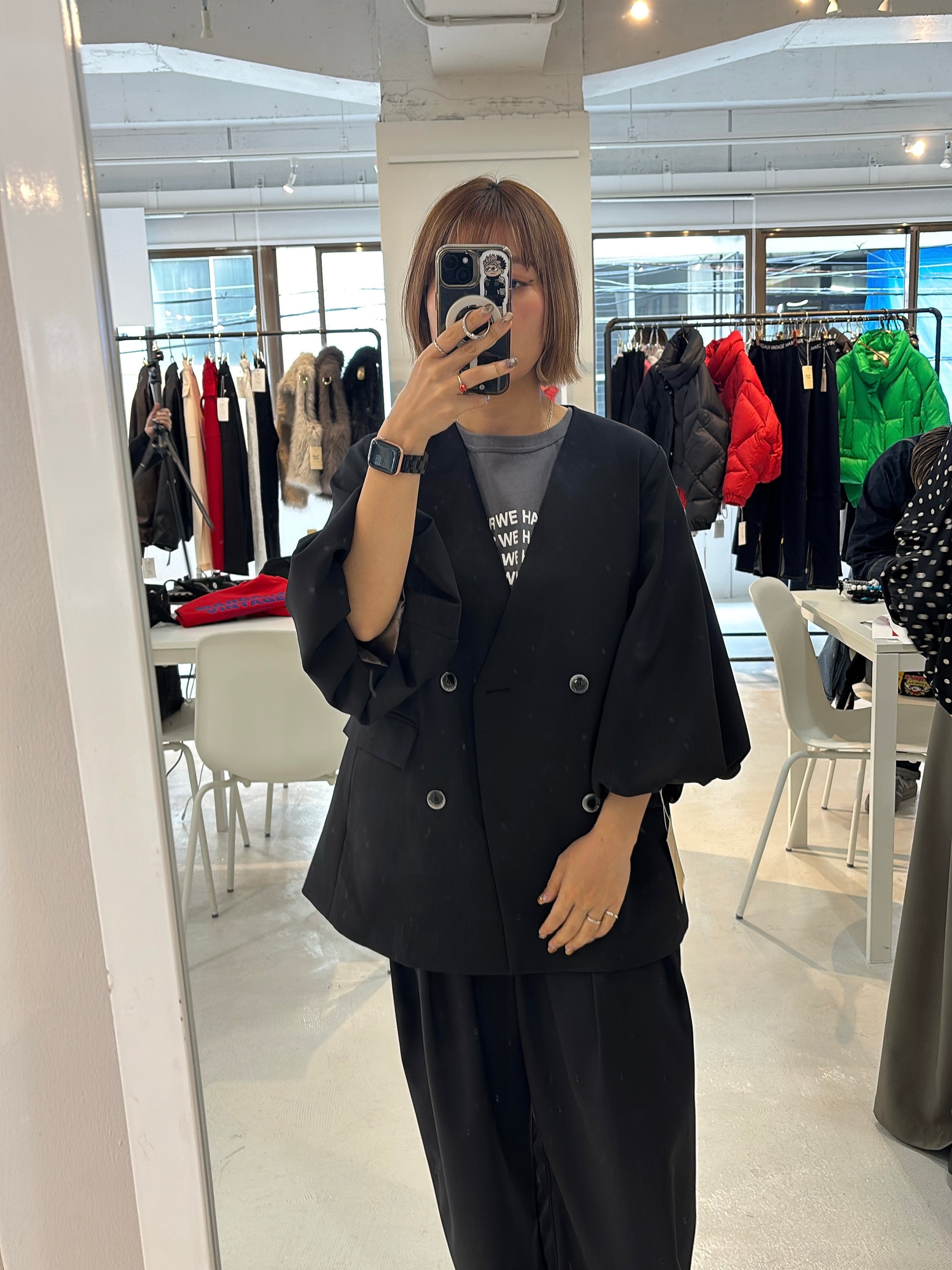 【予約⚡︎販売】バルーンスリーブノーカラーJK／MG JK-26088-A／MARGAUX VINTAGE／2026 AW＃1