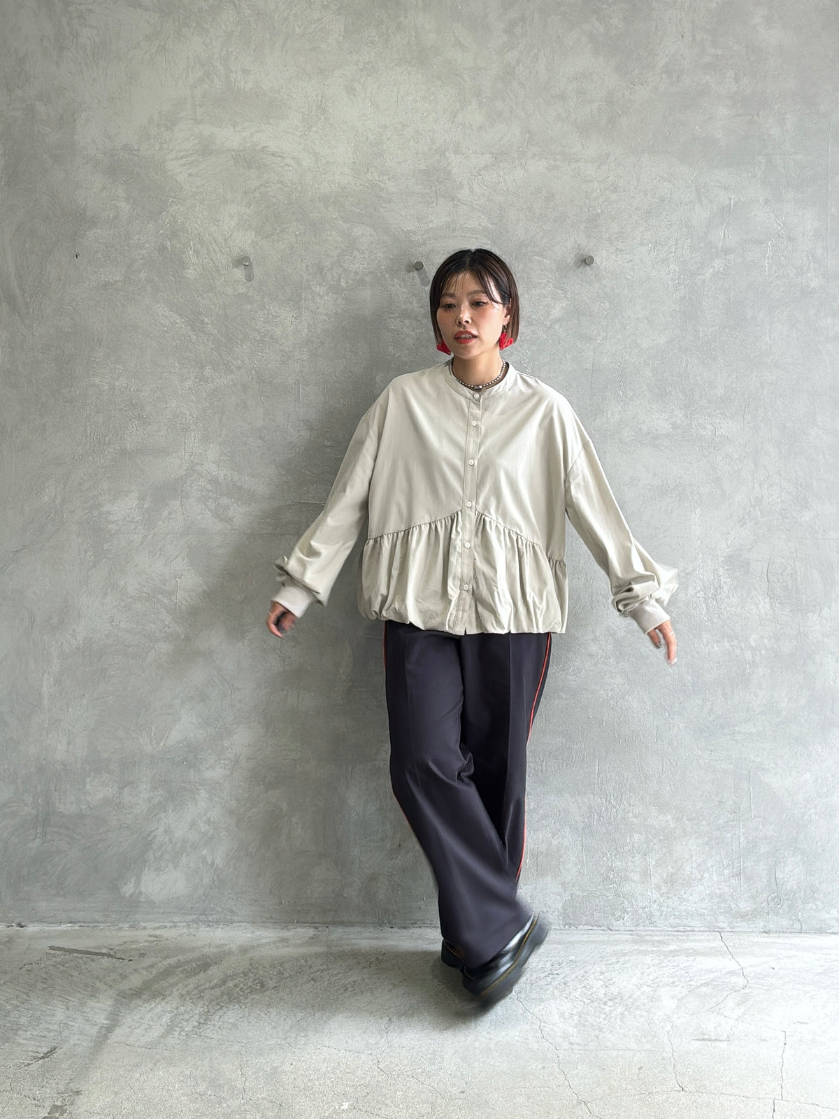 ラインコットンツイルパンツ／#8643503／LE MÉLANGE／2026 AW #1