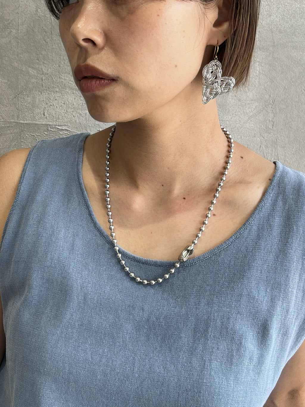 ５ミリボールチェーンチョーカー＆ブレスレットセット【ステンレス】／the Nines basic