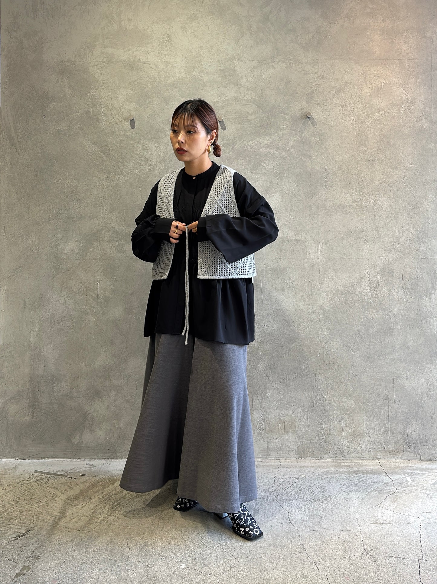 ラウンドヨークガウチョパンツ／CYAN tokyo