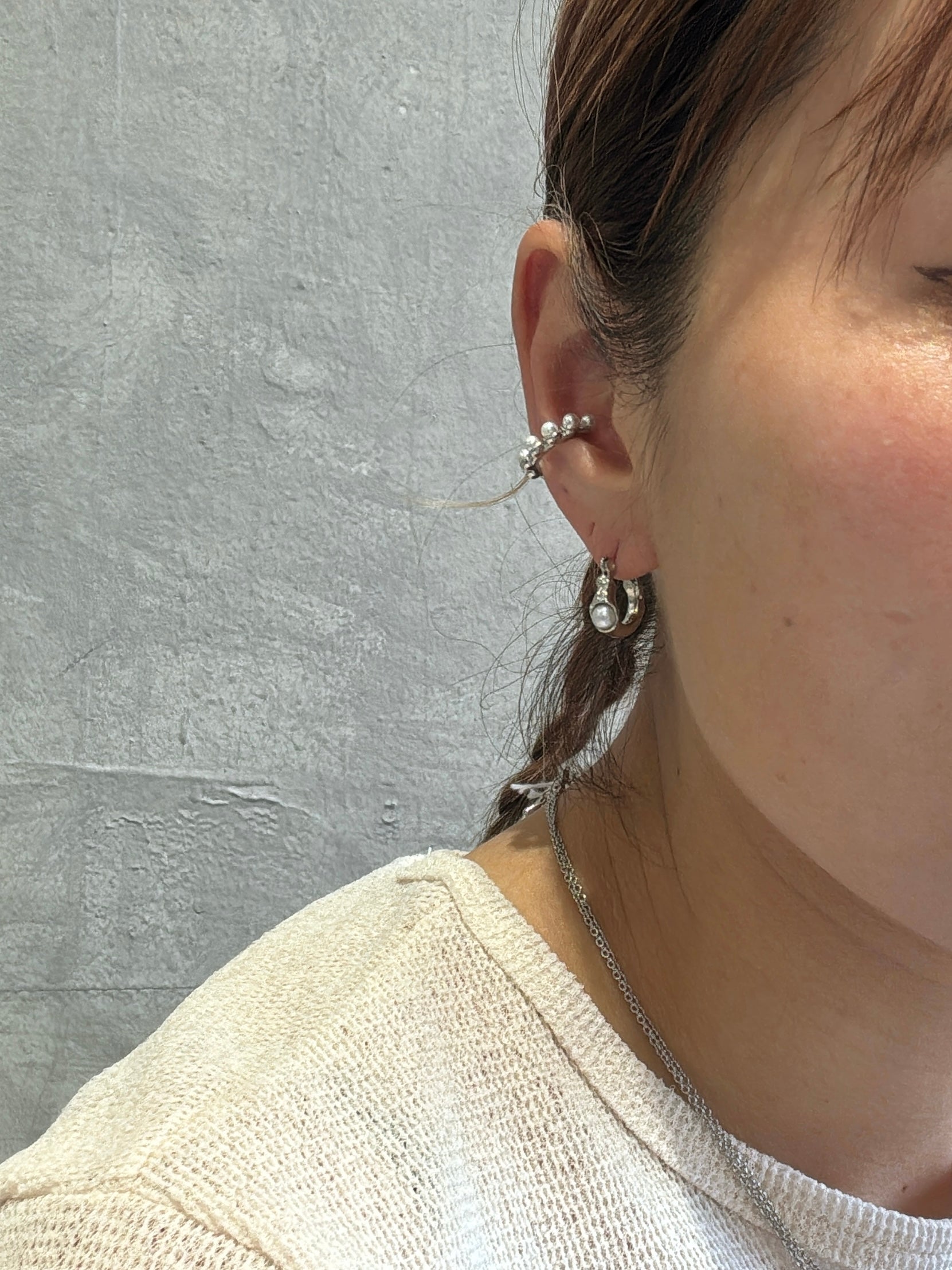 【予約販売】ニュアンスメタルパールピアス