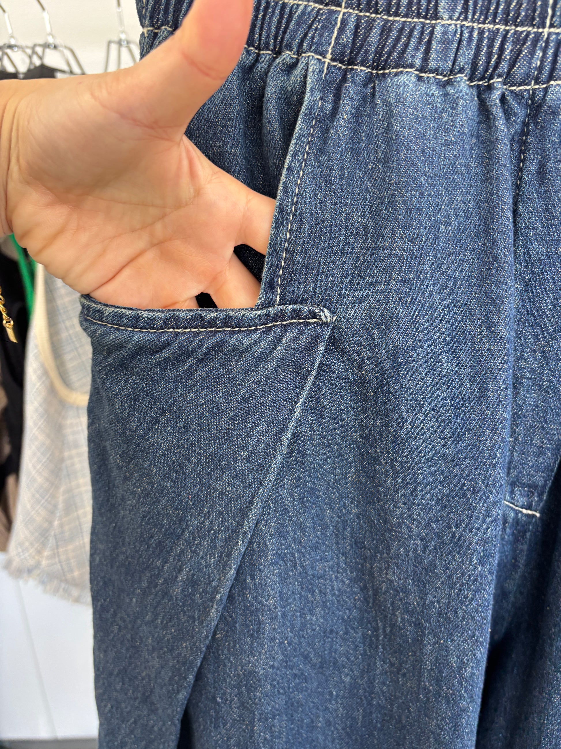 【予約販売】オーバータックリネンデニムワイド／601464／CYAN tokyo／2026 SS#2