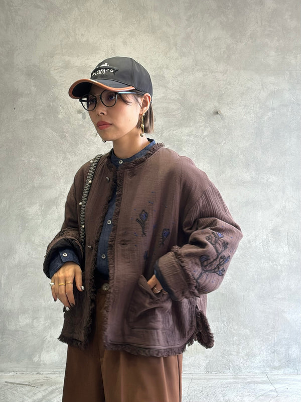 刺繍クルーネックジャケット／#8643804／LE MÉLANGE／2026 AW #1