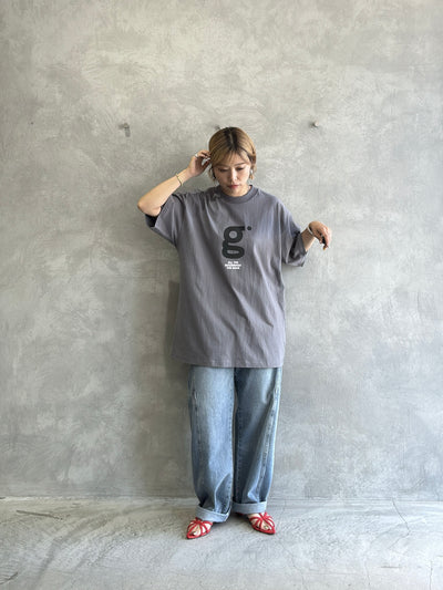受付終了【予約販売】men'sサイズ／"g"フロッキープリントTシャツ／ING