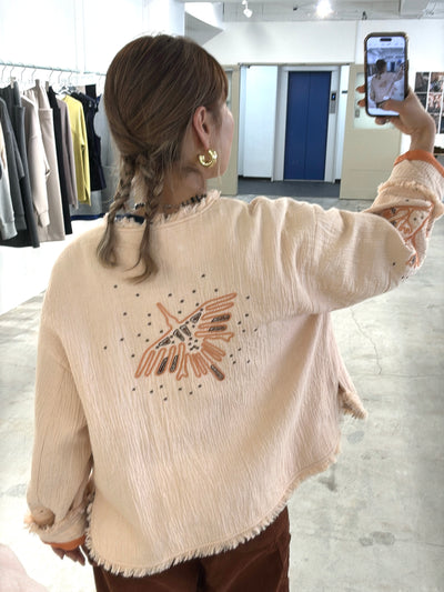 受付終了【予約⚡︎販売】刺繍クルーネックジャケット／#8643804／LE MÉLANGE／2026 AW #1