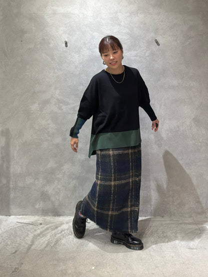 クラッシュツイードタイトスカート／the Nines