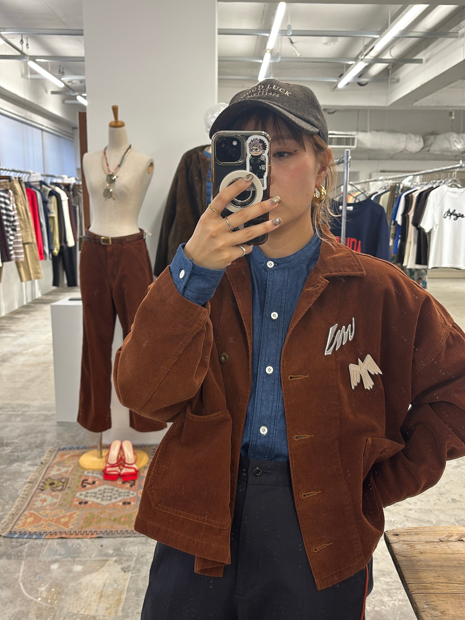 【予約⚡︎販売】スタンドカラーデニムシャツ（スカーフ付き）／#8643203／LE MÉLANGE／2026 AW #1